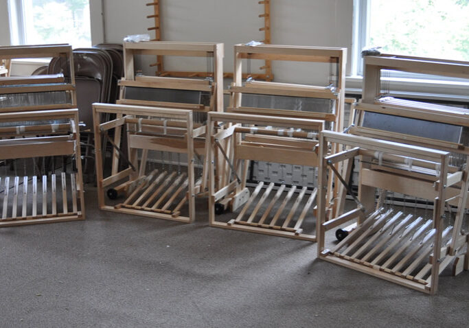 MGHW's four Harrisville Designs floor looms